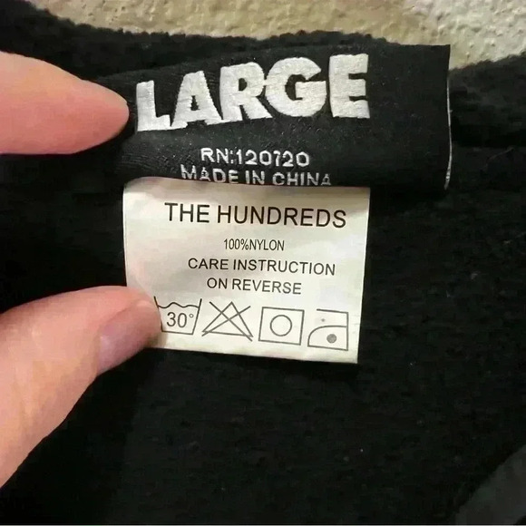 The Hundreds Black Bomb Print Fleece Jacket L - Picture 5 of 5